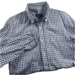 Johnnie-O Men's‎ Plaid Button Down Shirt Casual Blue Check Size M